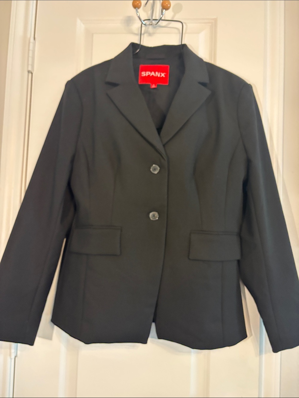 SPANX Women’s Black Two-Button Closure Tailored Blazer. Business- Casual. Large - Picture 2 of 11